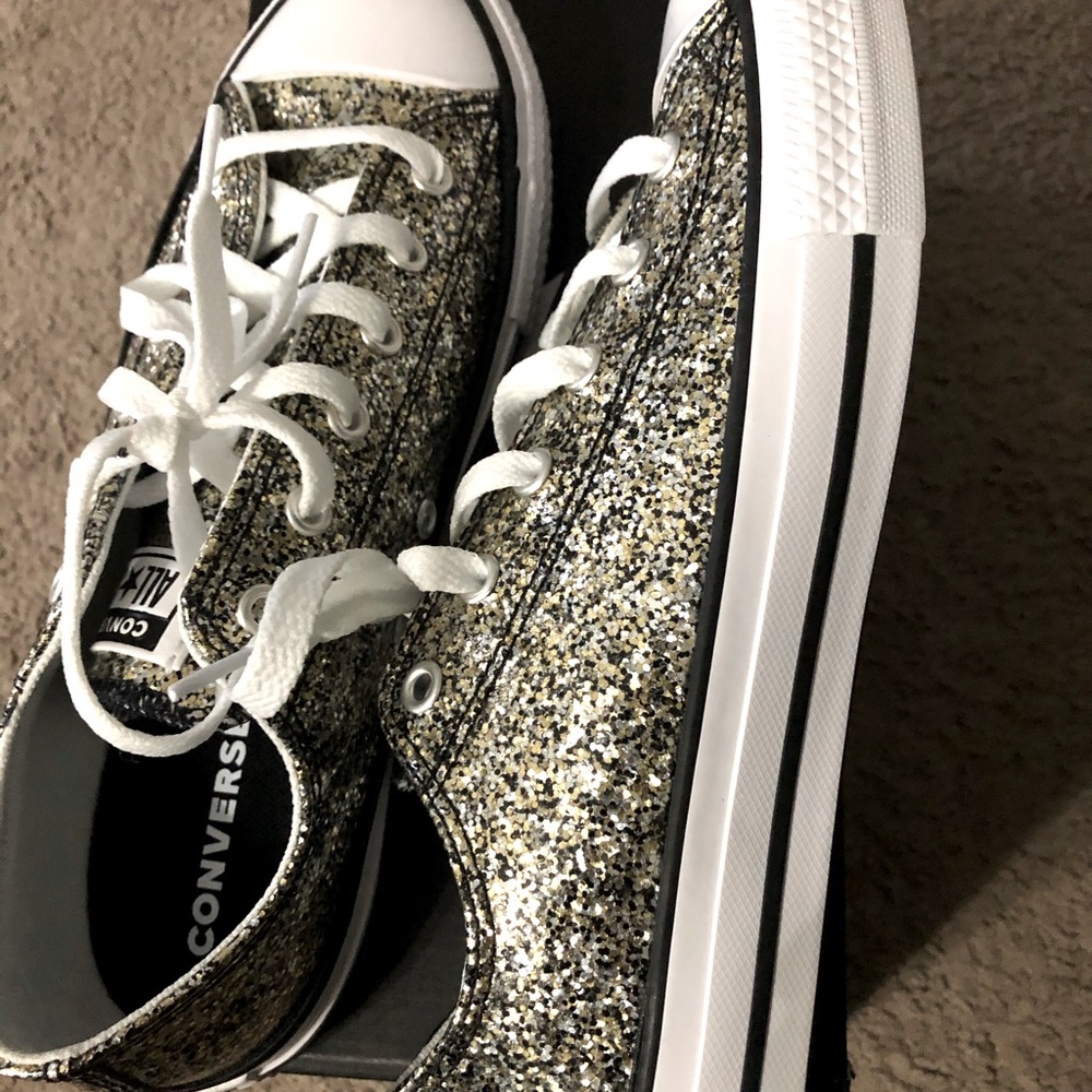 Converse chucks black glitter